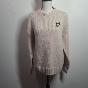 Pink By Victoria's Secret Cream Knit Sweater